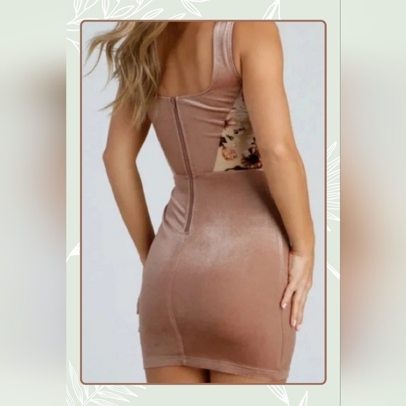 NWT Windsor Women's Floral Velvet Dress - Hook & Eye Closure, Scoop Neck, Size S - Picture 2 of 14